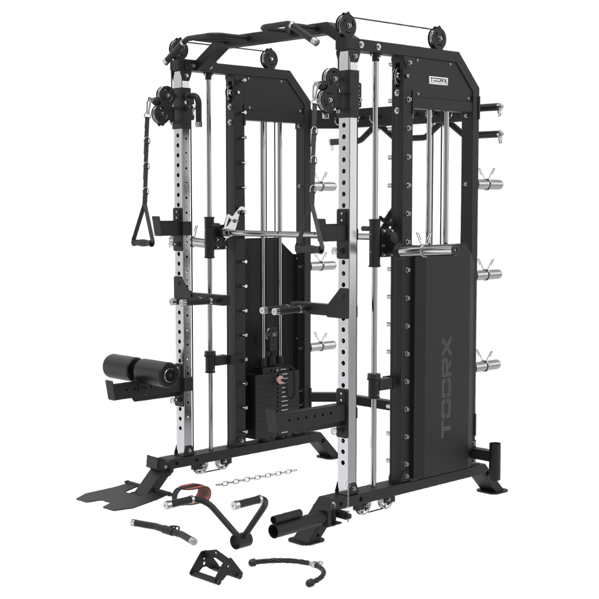 TOORX All-in-One-Station mit Functional Trainer, Multipresse und Rack ASX-6000