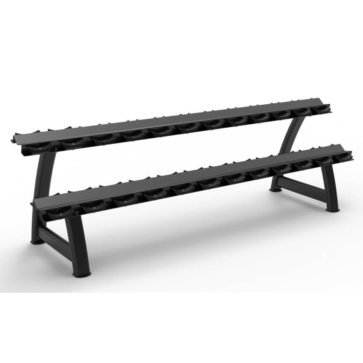Titanium Strength Kurzhantel-Rack mit Gummiauflagen – 2 Ebenen (12 Paare)