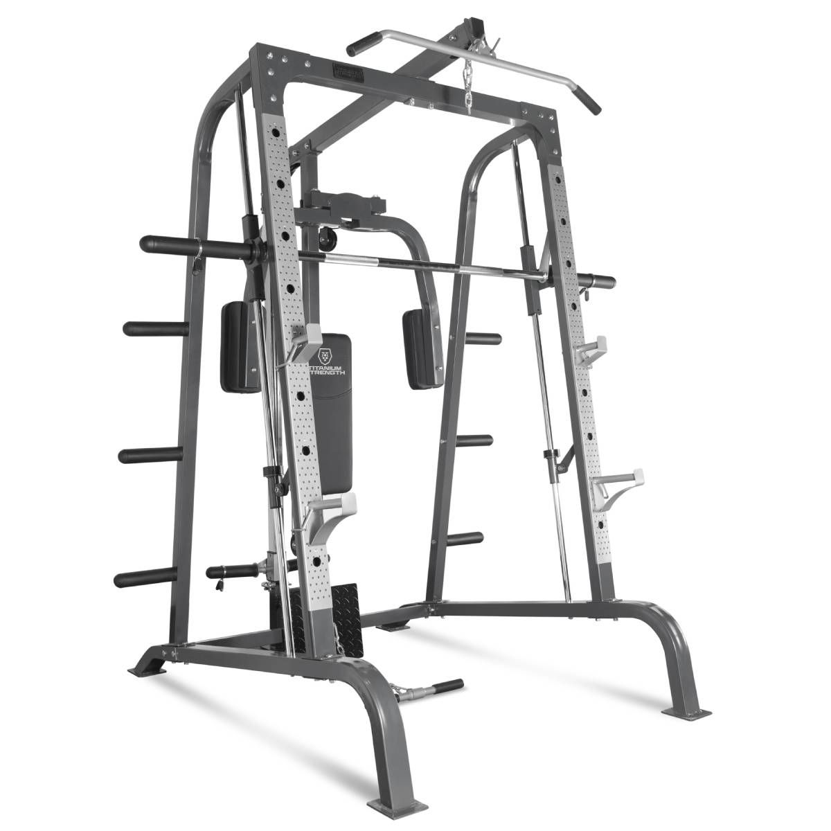Titanium Strength Smith Machine mit Kabelzug, Hantelbank mit Beinstrecker, Pec Dec und Scott Bench 180SP