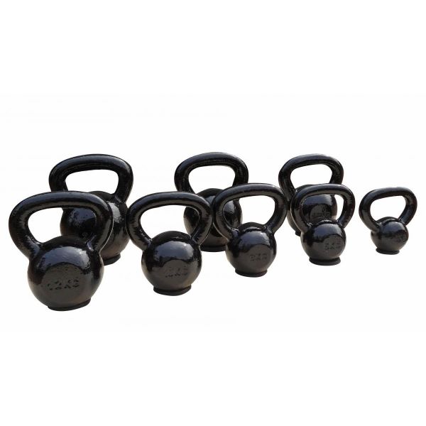 TOORX Kettlebell Gusseisen KGV (4–24 kg, mit Gummibasis)