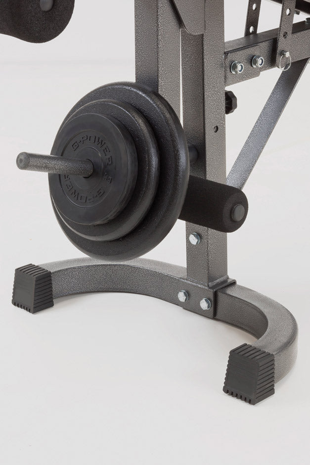 TOORX Hantelbank mit Langhantelablage, Beinstrecker und Arm-Curl WBX-90 – Ansicht 7