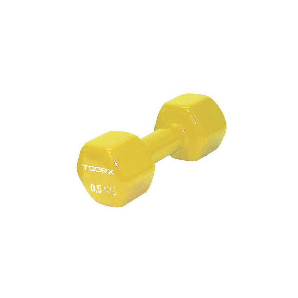 TOORX Kurzhanteln Vinyl – Gewicht: 0,5 kg (Gelb)