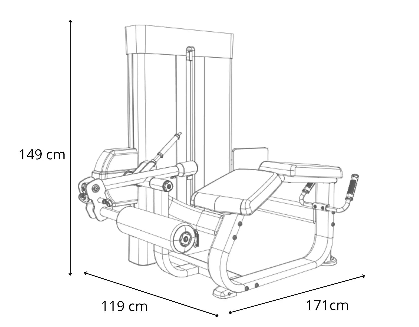 BH Fitness MOVEMIA Prone Leg Curl M030