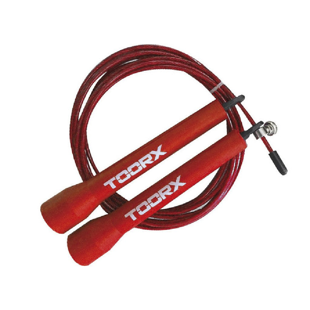 TOORX Speed-Sprungseil Stahl – Farbe: Rot, Ansicht 2