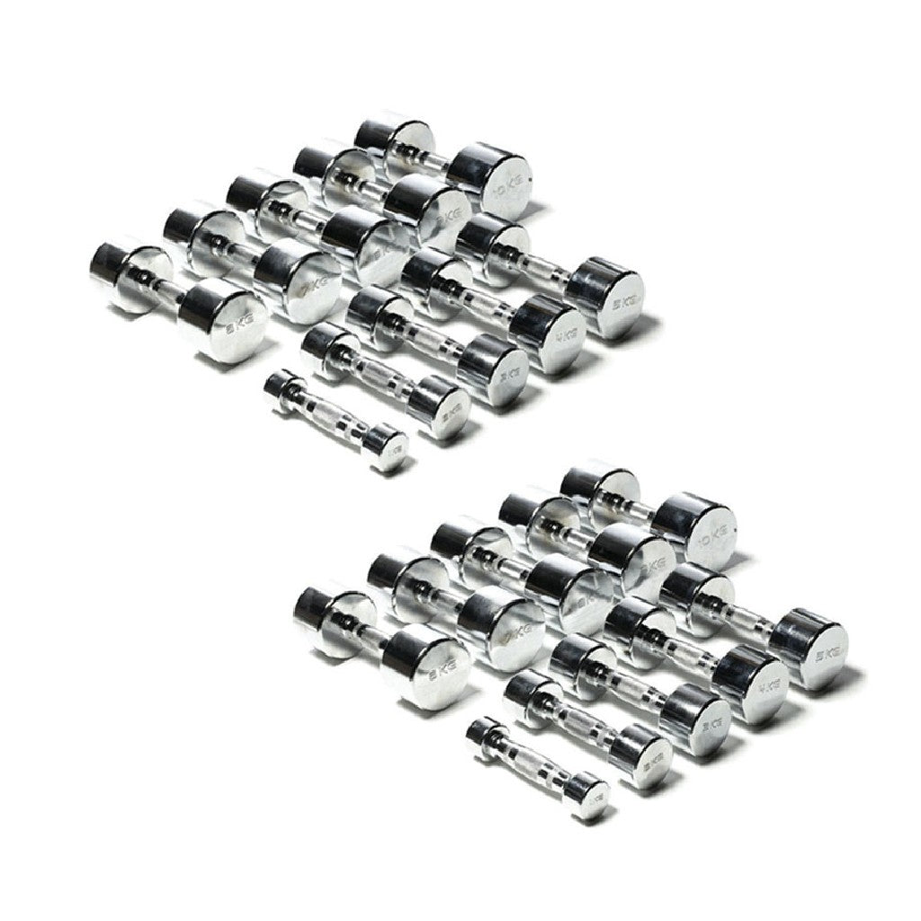 TOORX Kurzhanteln verchromt – Gewicht: Set 1–10 kg (10 Paar)