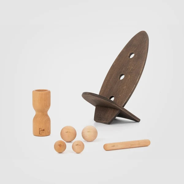 rollholz Balance Board Set groß