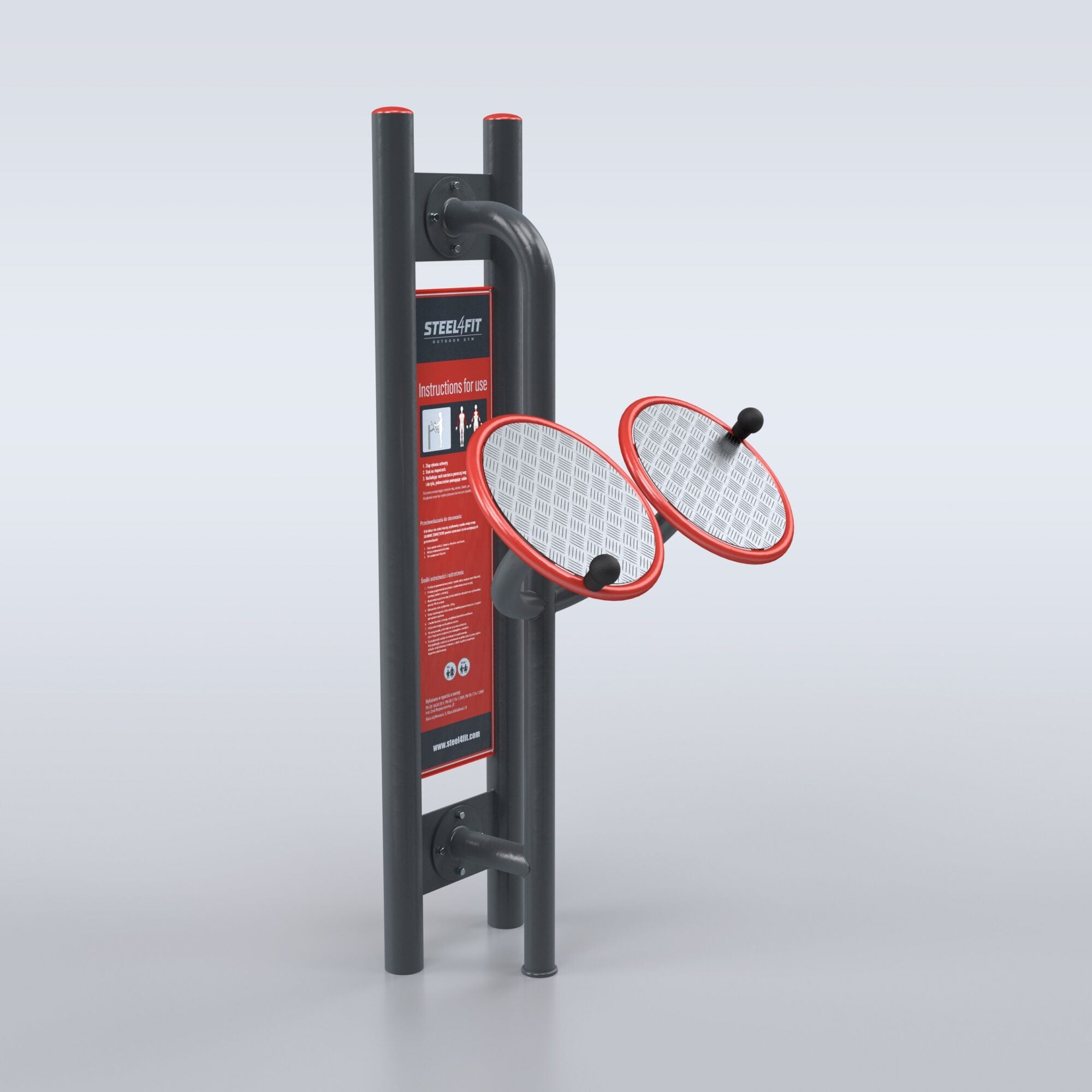 TRAINER Outdoor "4 Outdoor Gym Stations" Arm Wheel