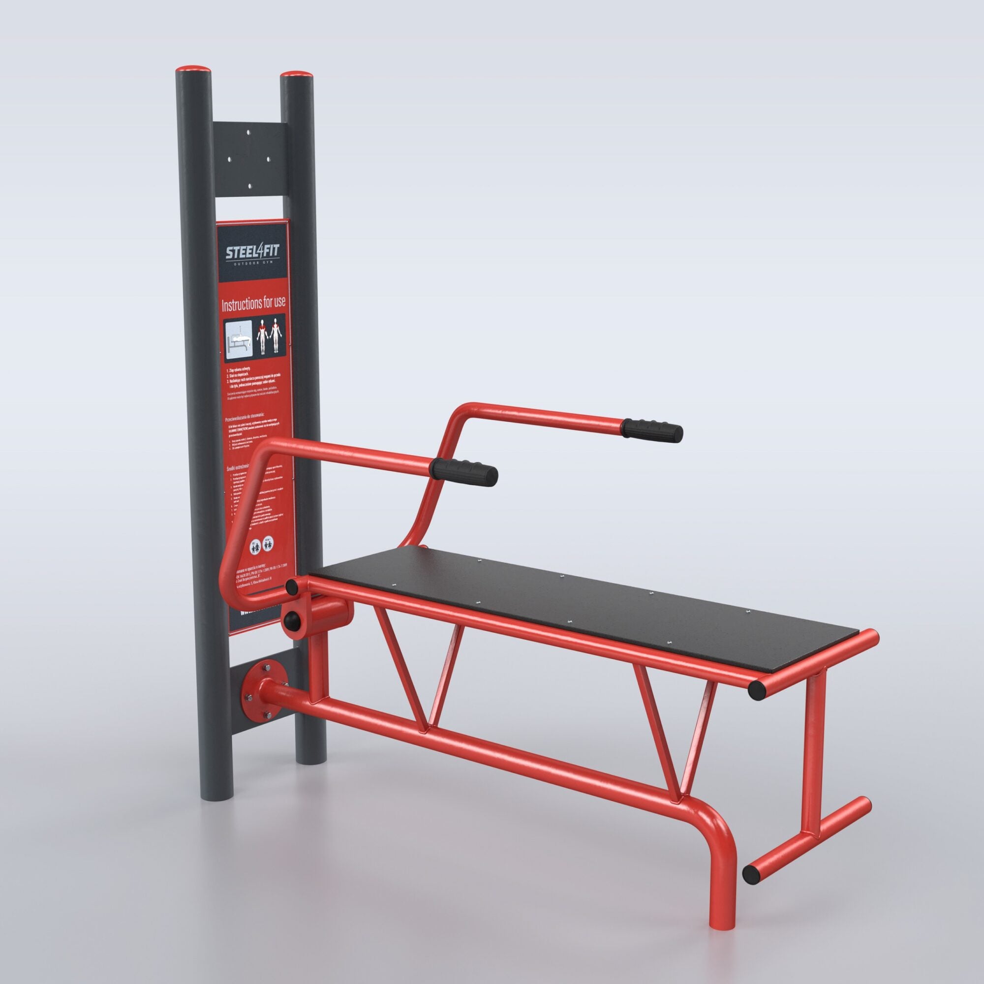 TRAINER Outdoor "4 Outdoor Gym Stations" Pull Bench