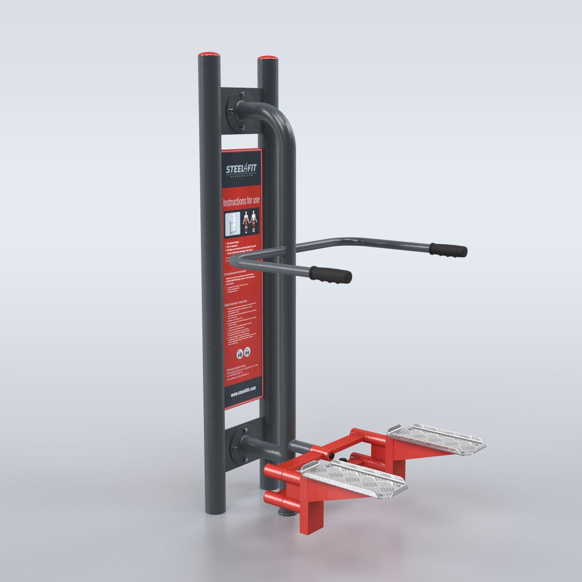 TRAINER Outdoor "4 Outdoor Gym Stations" Stepper