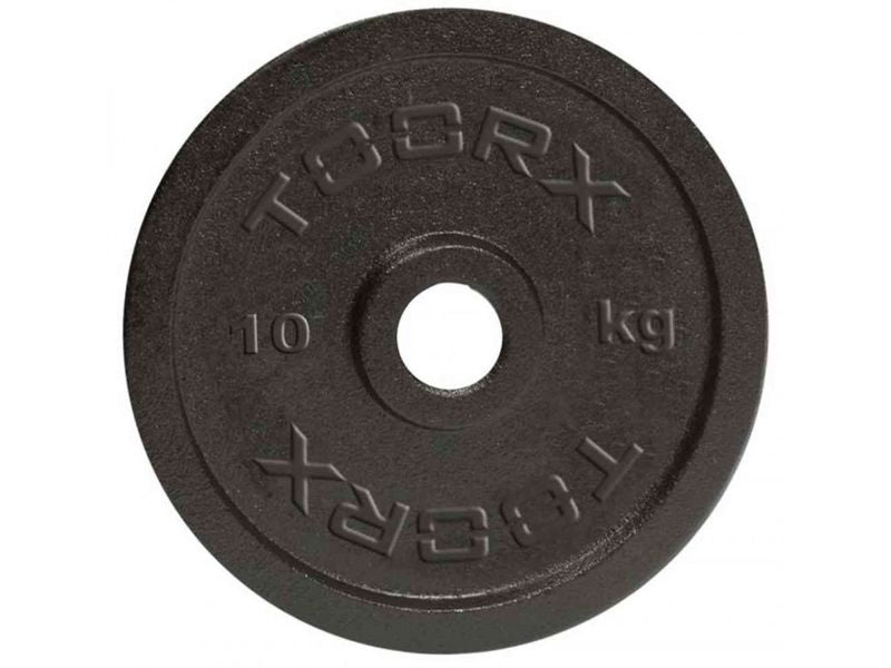 TOORX Hantelscheibe Gusseisen DGN (Bohrung Ø 25 mm) – Gewicht: 10 kg, Ansicht 4