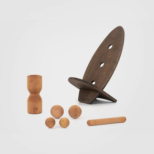 rollholz Balance Board Set groß