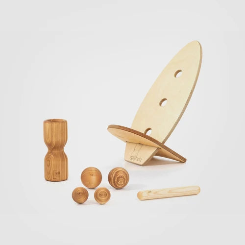 rollholz Balance Board Set groß