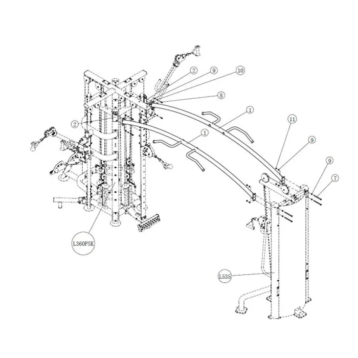 BH Fitness INERTIA Double Link-Bar