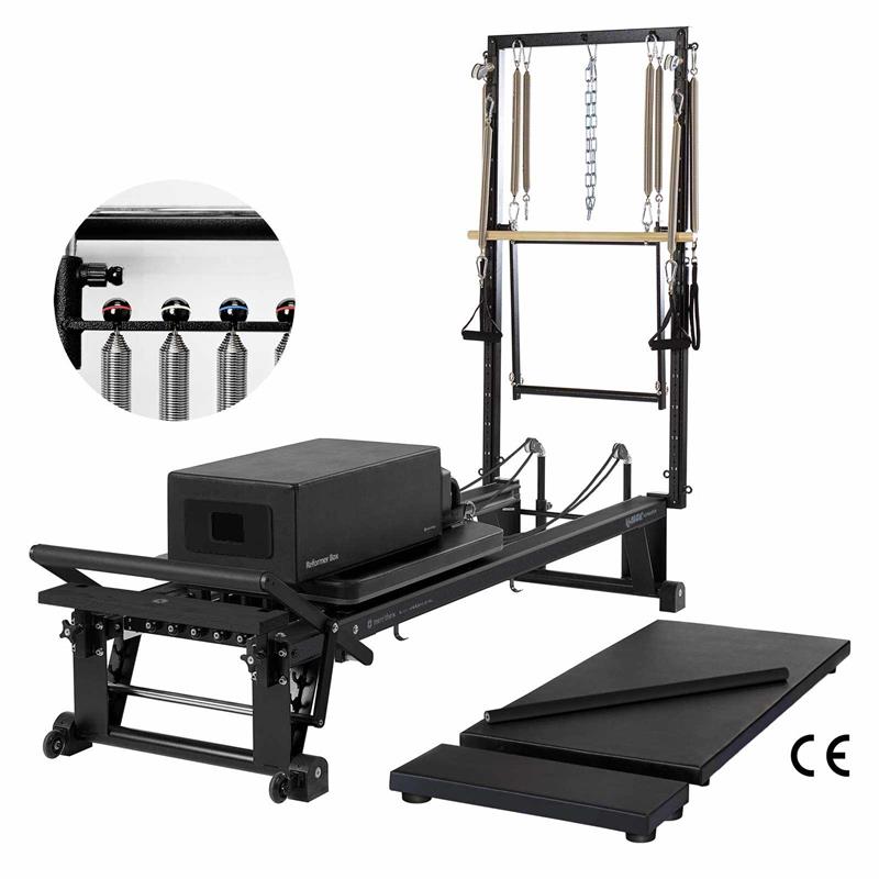 Merrithew V2 Max Plus Reformer mit Halfcadillac Jet Black Bundle