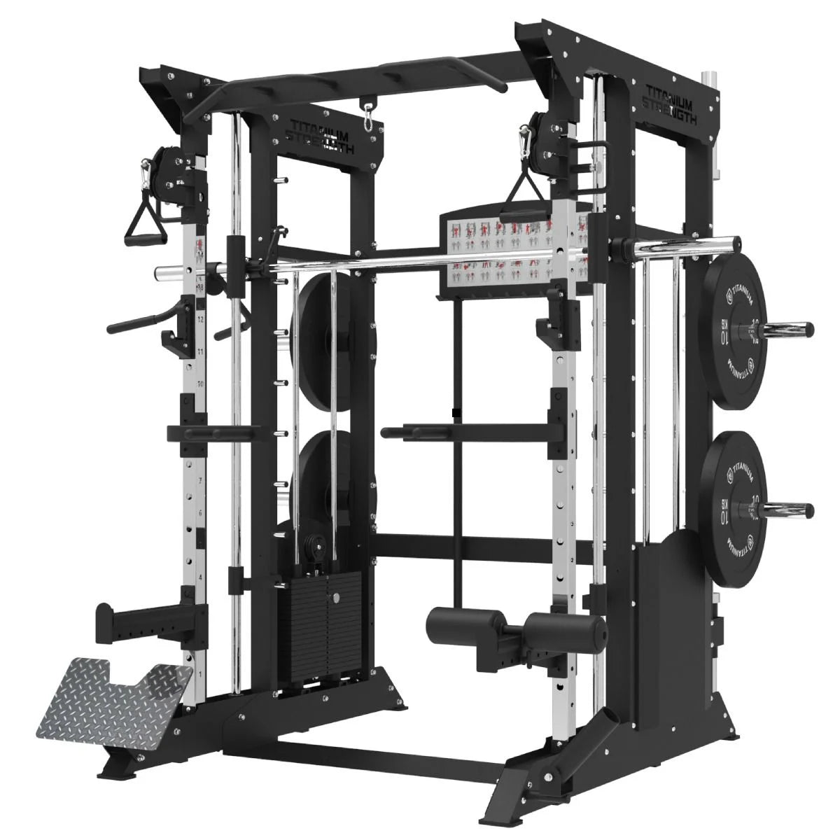 Titanium Strength Multipower - Smith Machine mit Doppelseilzug und Rack 200kg B200 V3