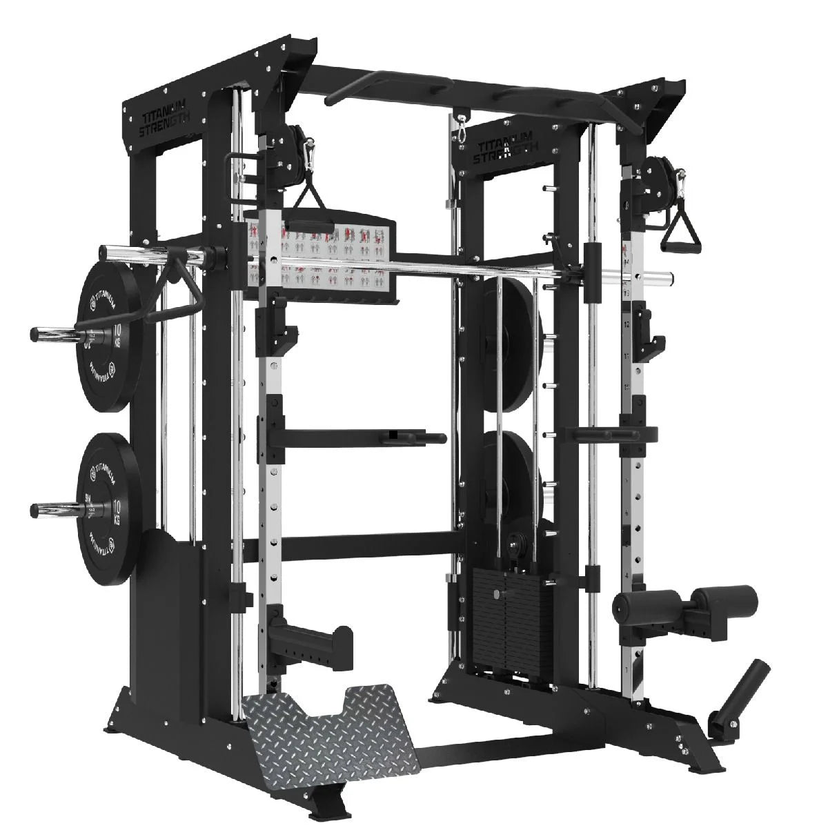 Titanium Strength Multipower - Smith Machine mit Doppelseilzug und Rack 200kg B200 V3