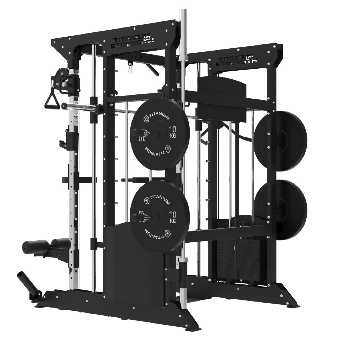 Titanium Strength Multipower - Smith Machine mit Doppelseilzug und Rack 200kg B200 V3