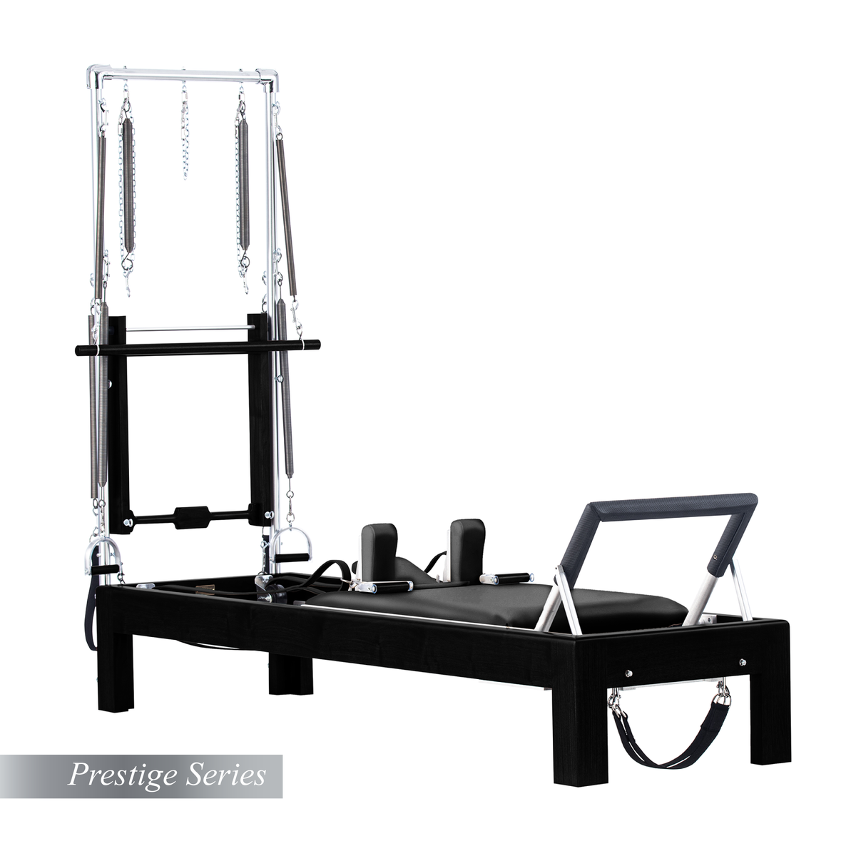 Legacy Apparatus Pilates Reformer mit Tower – Ausführung Schwarz, Ansicht 1