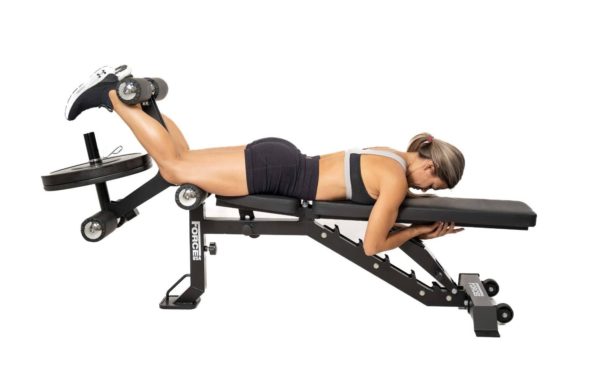 ForceUSA MyBench V2 Hantelbank mit Bizeps- und Beintrainer