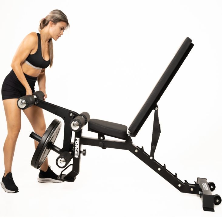 ForceUSA MyBench Verstellbare Hantelbank mit Bizeps- und Beintrainer V2