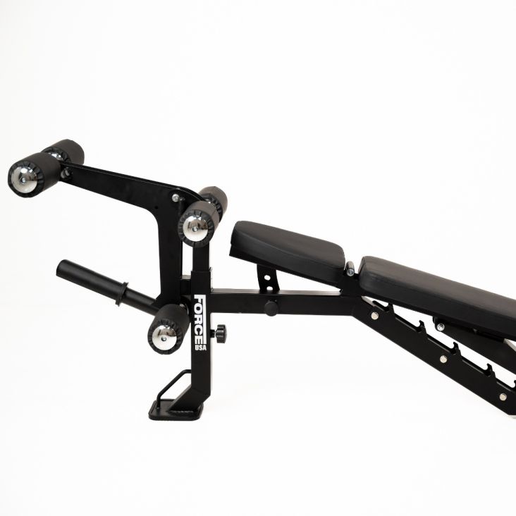 ForceUSA MyBench Verstellbare Hantelbank mit Bizeps- und Beintrainer V2
