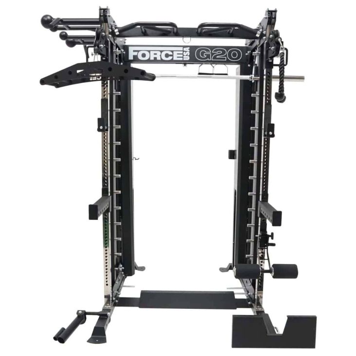 ForceUSA G20 V2 Pro All-In-One Trainer - Smith Machine, Functional Trainer, Power Rack, Beinpresse und Ruderstation