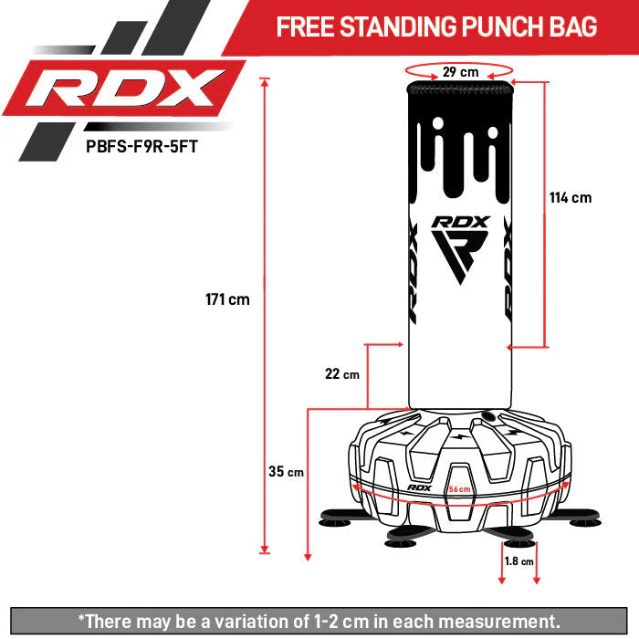 RDX Boxsack freistehend mit Boxhandschuhe Adults F9