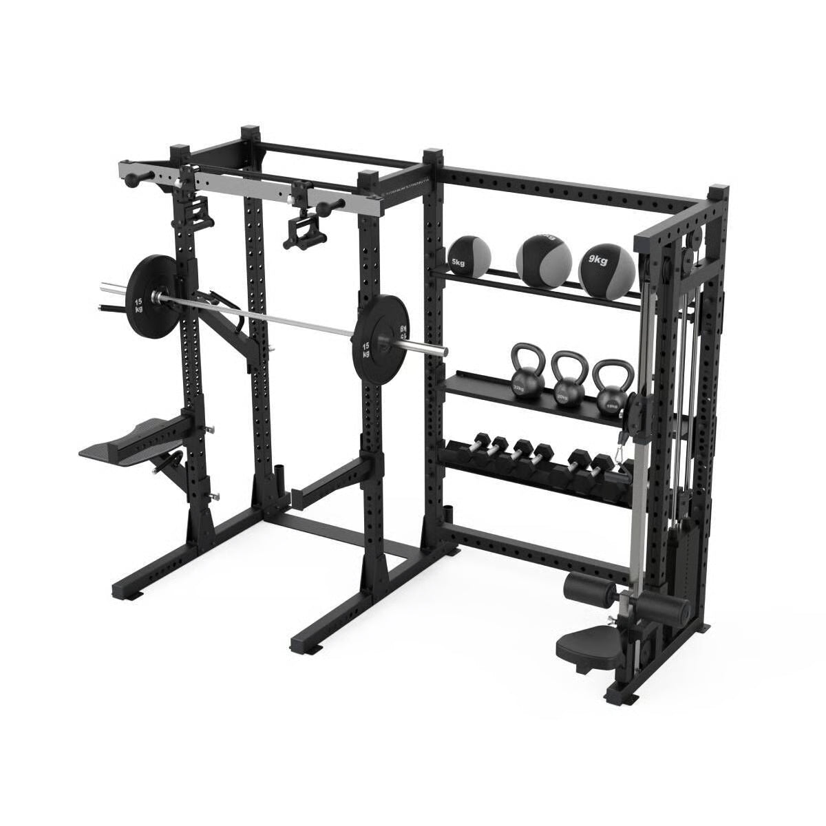 Titanium Strength Elite Series E70 Half Rack mit verstellbaren Seilzug