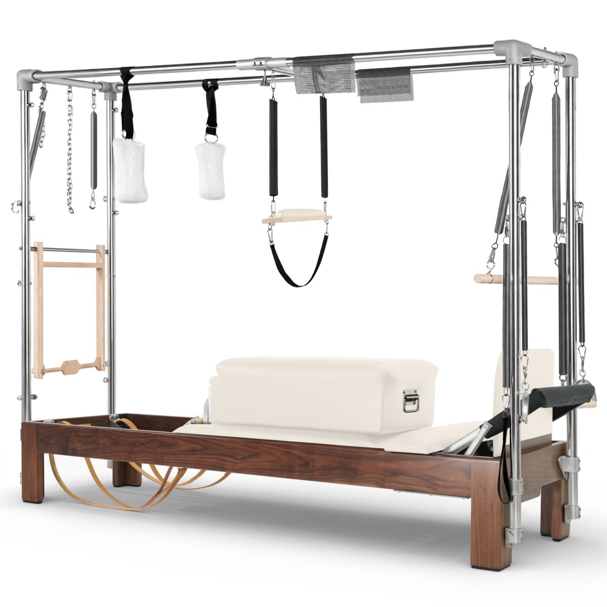Elina Pilates Klassischer Reformer Cadillac dunkles Holz