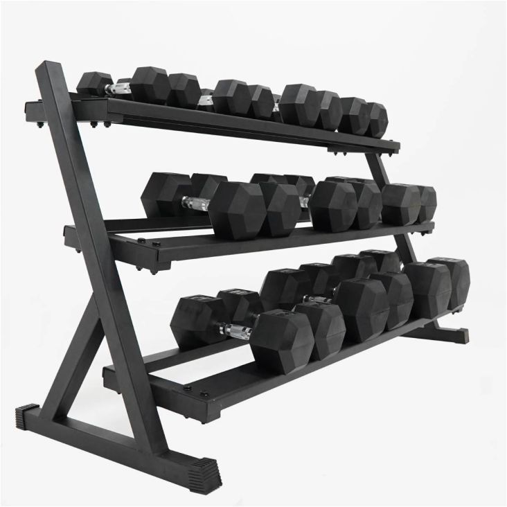 ForceUSA Rack mit 3 Ebenen für hexagonale Kurzhanteln