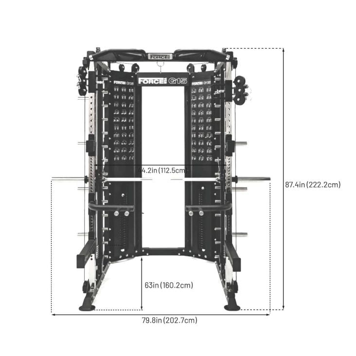 ForceUSA G15™ All-In-One Trainer Smith Machine, Rack und Double Pulley