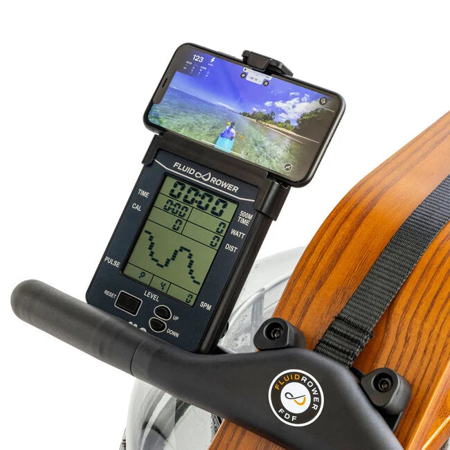 Fluid Rower Rudergerät Viking Pro V mit Handyhalterung
