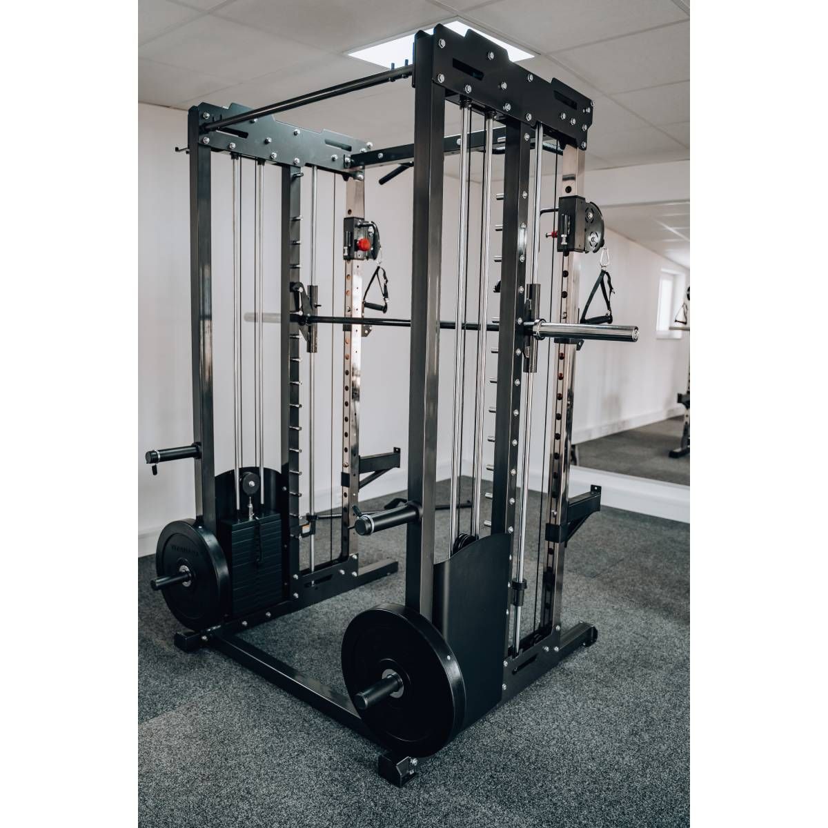 Titanium Strength Kabelzugstation Dual Pulley, Smith Machine mit Rack FT3