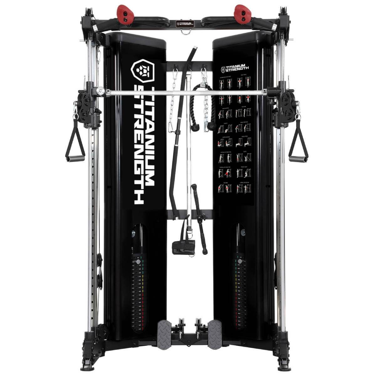 Titanium Strength Seilzugstation mit Smith-Maschine (2x90 kg) – Klappbar FT90
