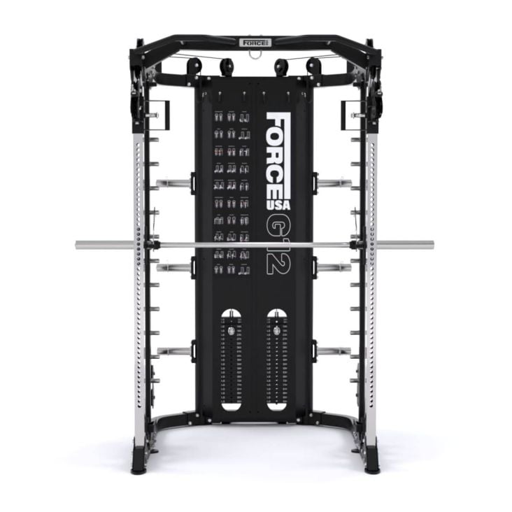 ForceUSA G12™ V2 All-In-One Trainer Double Pulley, Smith Machine, Multifunktionstrainer, Rack und Beinpresse