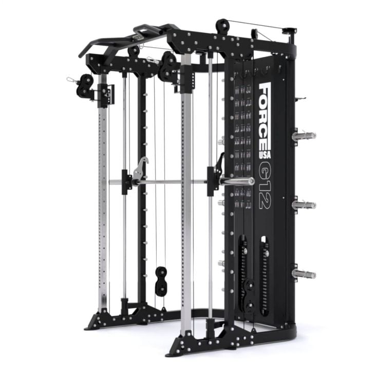 ForceUSA G12™ V2 All-In-One Trainer Double Pulley, Smith Machine, Multifunktionstrainer, Rack und Beinpresse