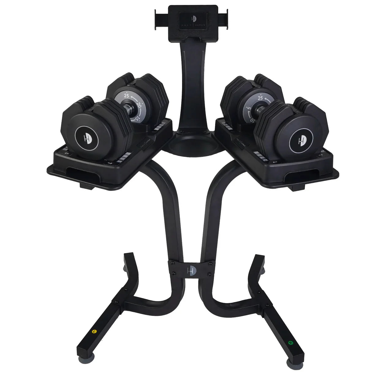 Half Human Adjustable Dumbbells mit Hantelständer