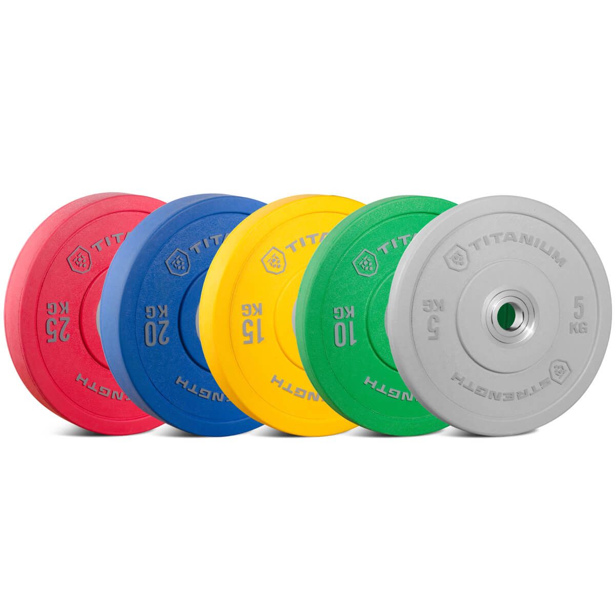 Titanium Strength Olympische Bumper-Plates Scheibenset 120 kg HBPCs