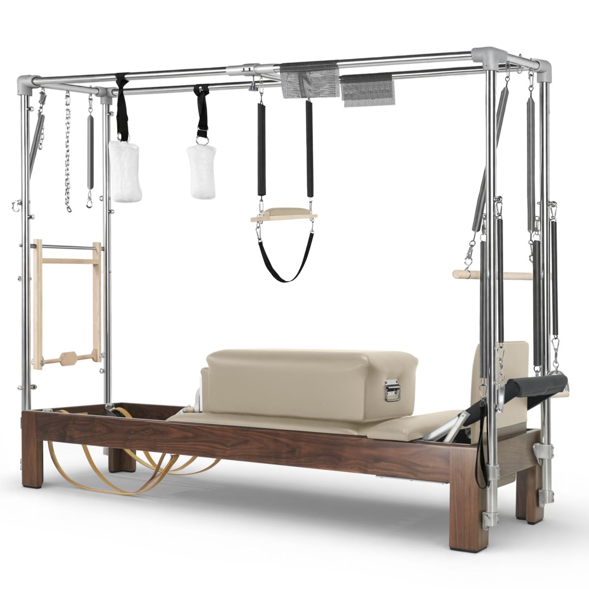 Elina Pilates Klassischer Reformer Cadillac dunkles Holz
