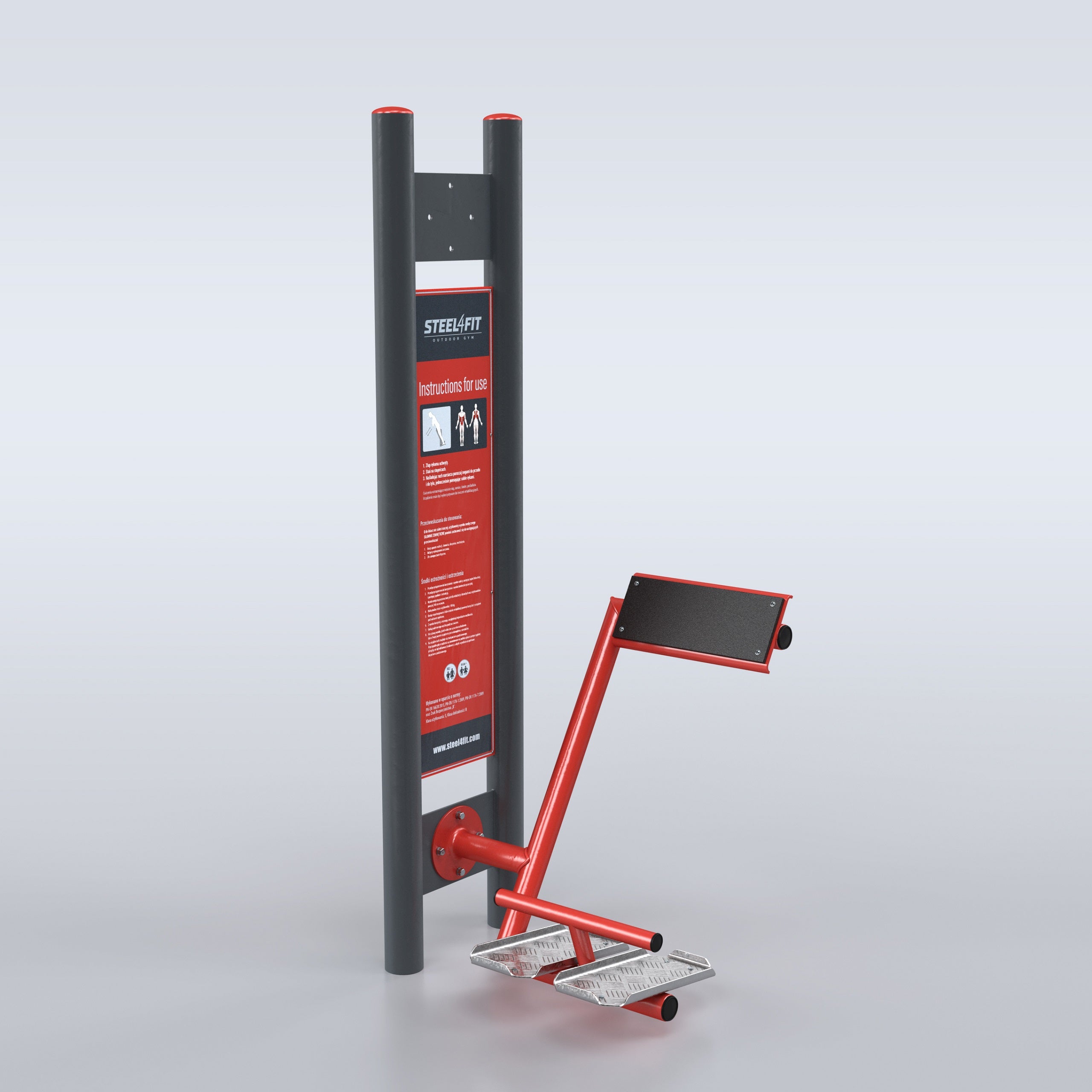 TRAINER Outdoor "3 Outdoor Gym Stations" Back Extensors