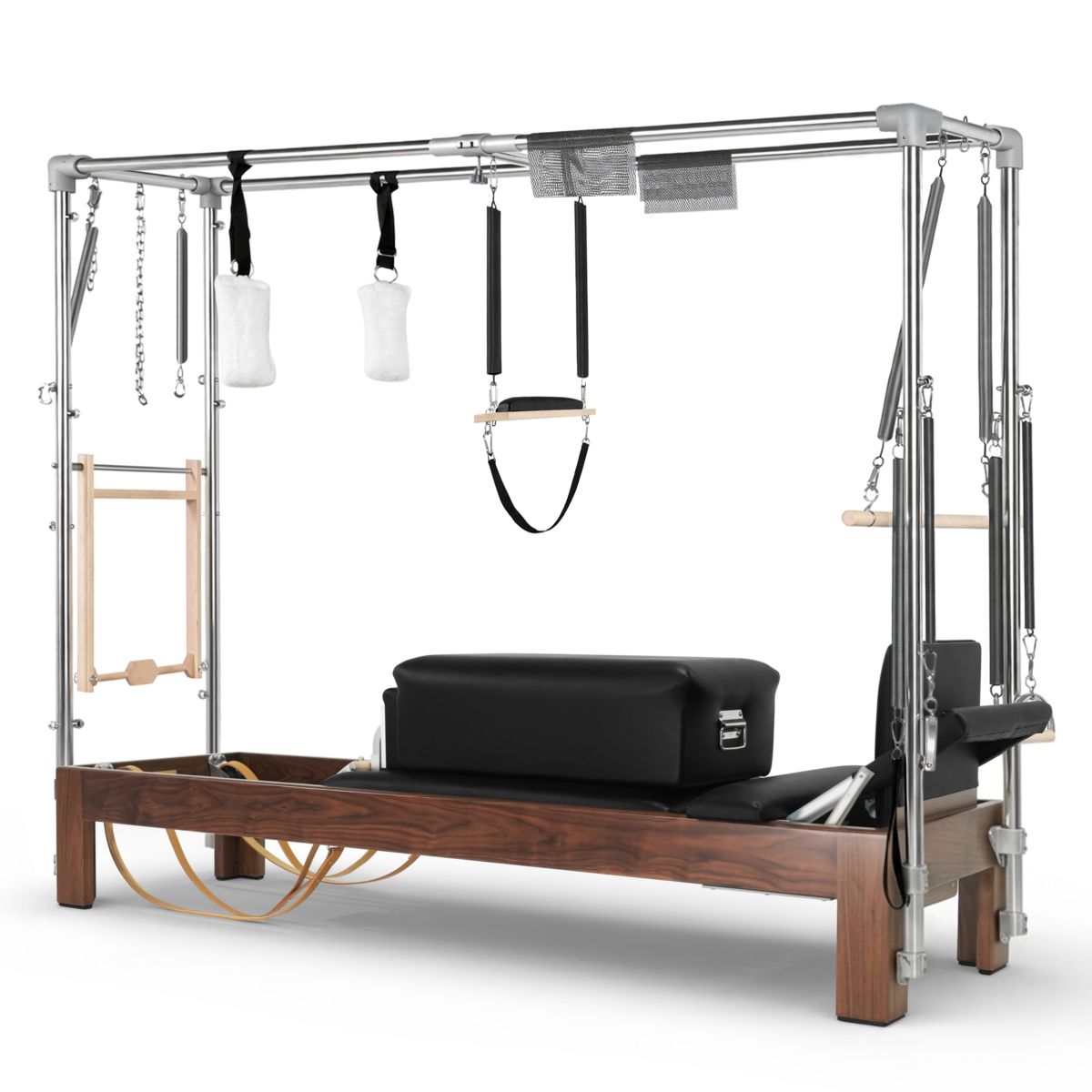 Elina Pilates Klassischer Reformer Cadillac dunkles Holz