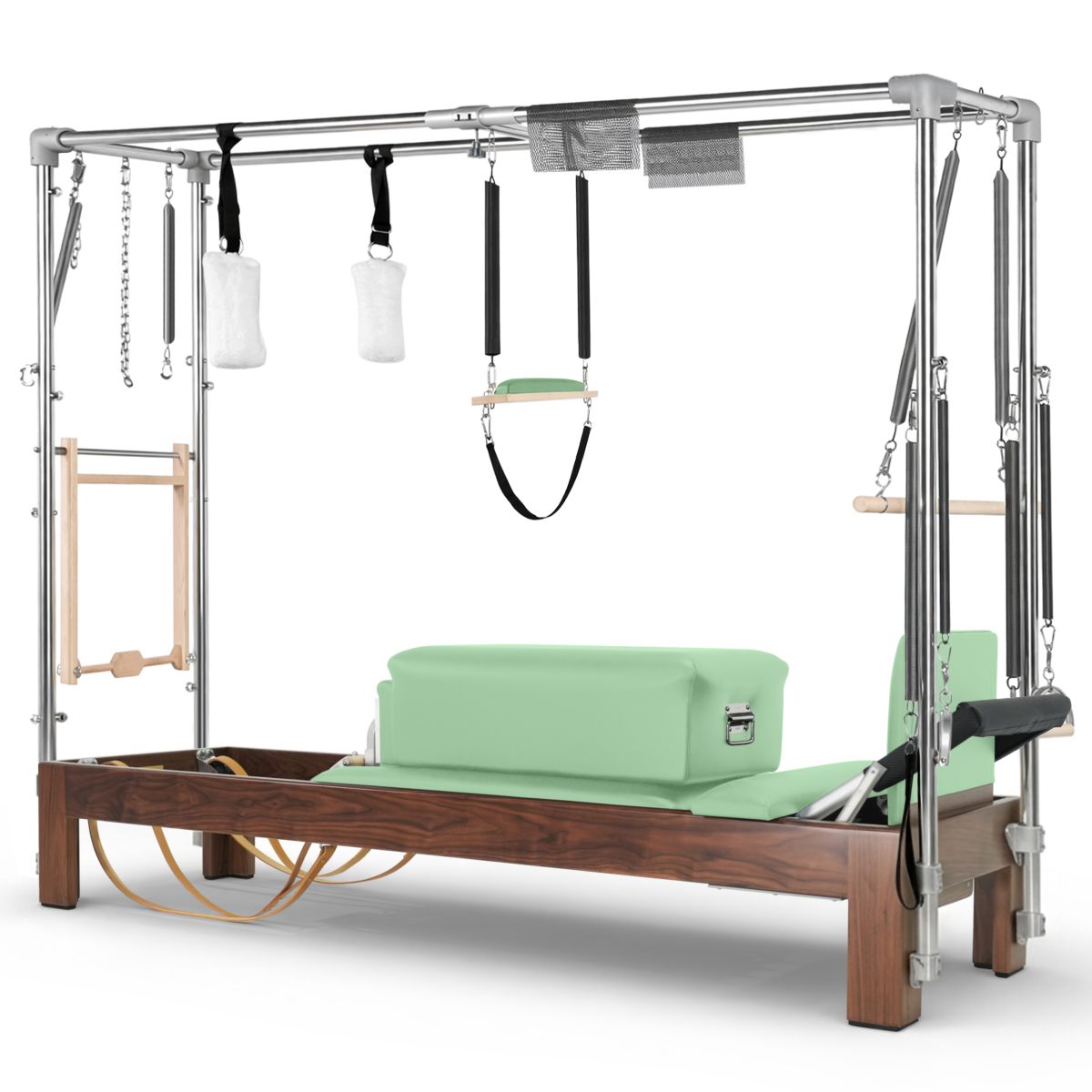 Elina Pilates Klassischer Reformer Cadillac dunkles Holz