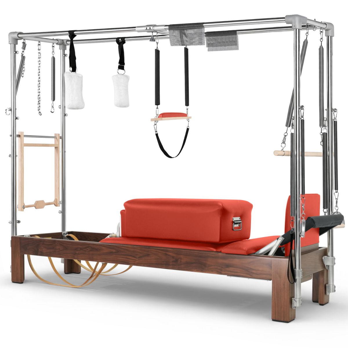 Elina Pilates Klassischer Reformer Cadillac dunkles Holz