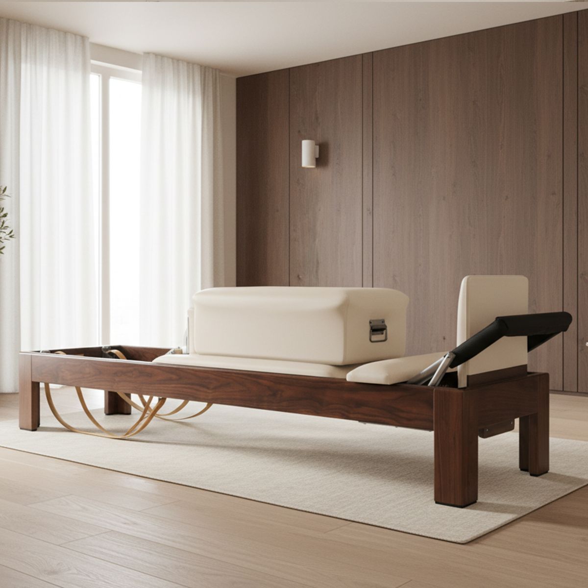 Elina Pilates Klassischer Reformer Aus Dunklem Holz