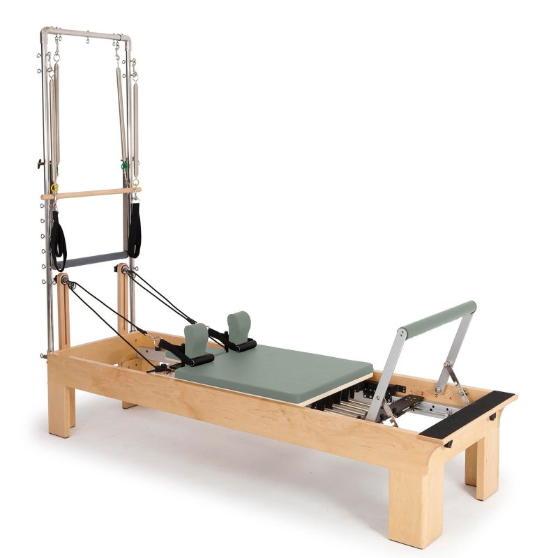 Elina Pilates Holz Physio Reformer mit Half Cadillac