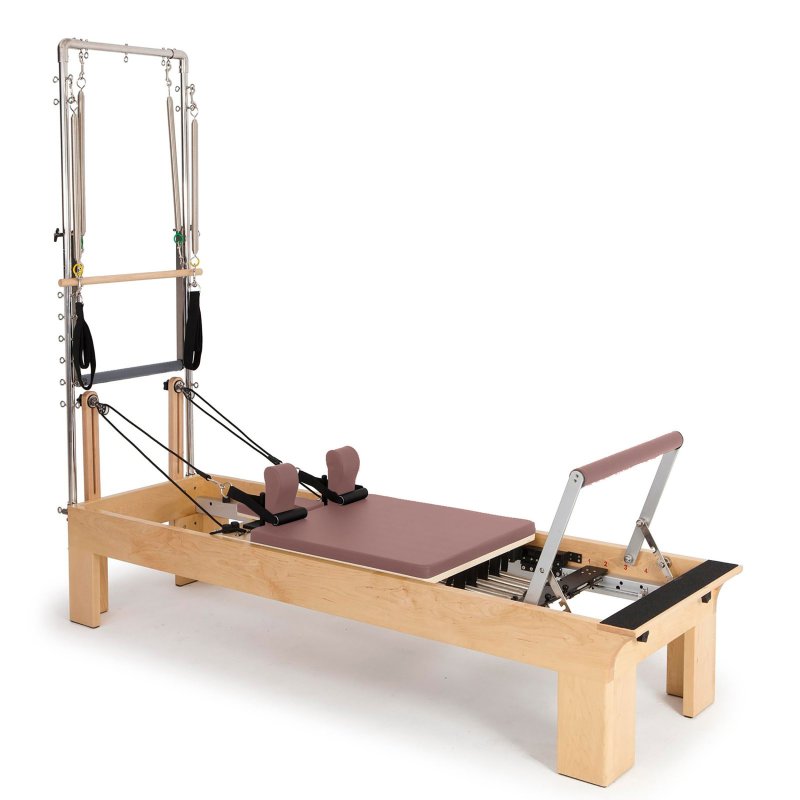 Elina Pilates Holz Physio Reformer mit Half Cadillac
