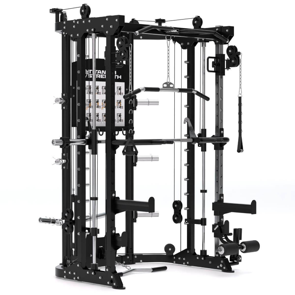 Titanium Strength All-in-One Trainer Doppelseilzug, Multipower und Power Rack R100