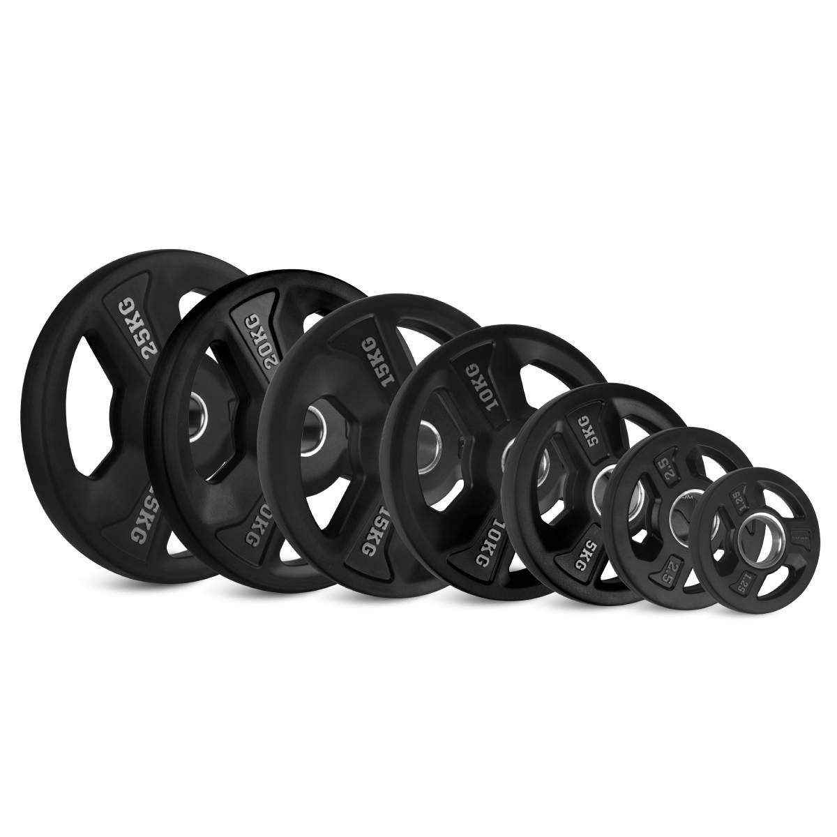 Titanium Strength Premium Gummischeiben mit 3 Tri-Grip Griffen