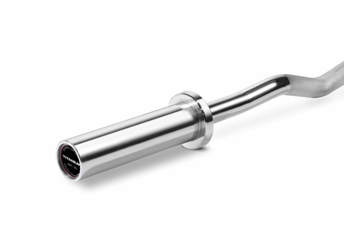 Titanium Strength Olympic EZ Curl Bar mit Collars BOZ20