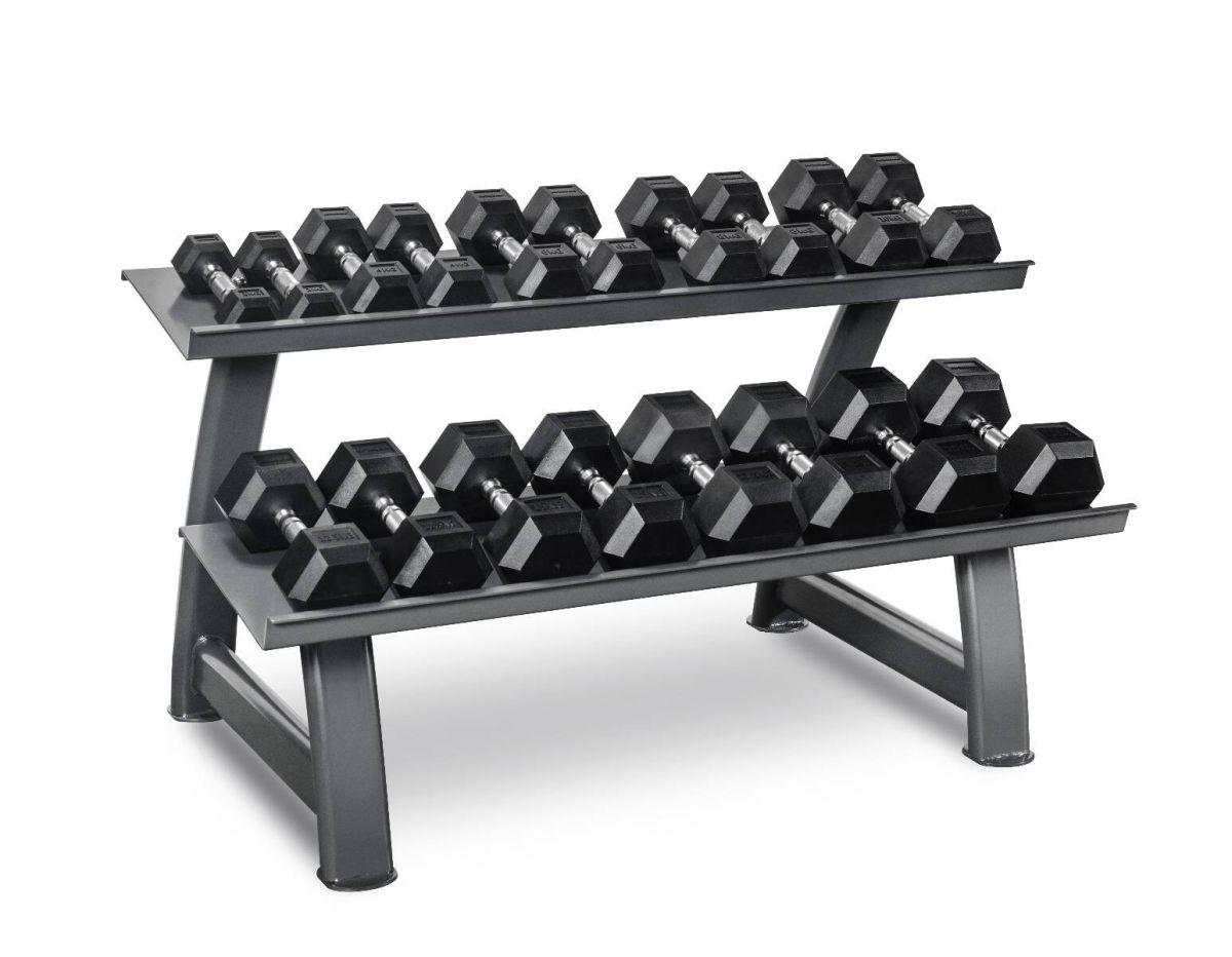 Titanium Strength Hexagonal Hantelset 2–20 kg mit Rack TH20